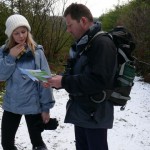 Walk training in winter Cornwall