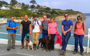 Begeleide wandeling op kust van Cornwall pad wildlife, keer bekeken & foerageren