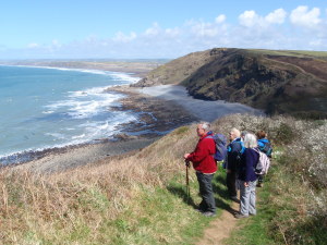 Walking breaks with Budock Vean and Bedruthen Steps Hotels hiking in Cornwall on the south west coast path national trail